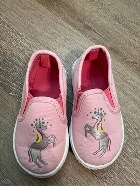 Kids Pink Unicorn Slip-On Shoes
